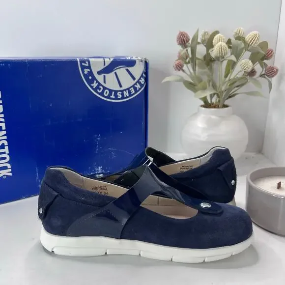 Birkenstock Tralee Leather/Patent T-Strap Shoe 1004618 Women 7/Men 5 EU 38 NWB - Picture 7 of 10